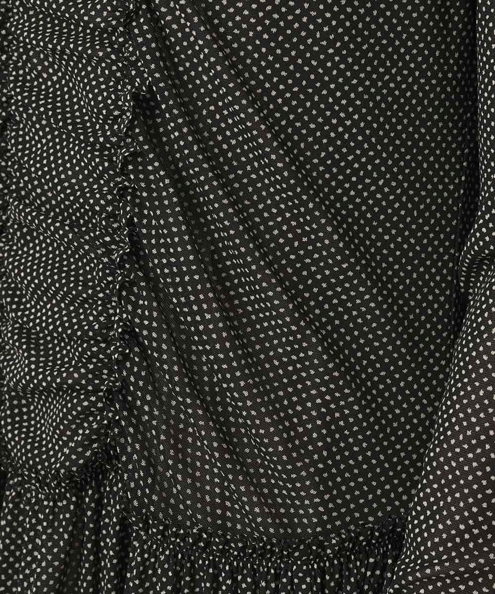 RHPGE23690 HIROKO KOSHINO(ヒロココシノ) 【先行予約】シャーリングデザインシアーワンピース/日本製/洗える グレー