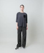 RHPGF12360 HIROKO KOSHINO(ヒロココシノ) 刺繍ポケットデザインカットソー/日本製/洗える グレー