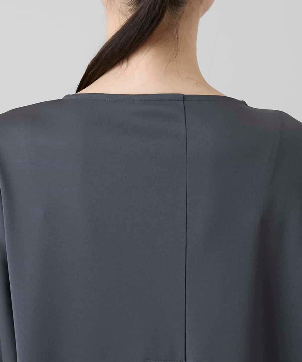 RHPGF12360 HIROKO KOSHINO(ヒロココシノ) 刺繍ポケットデザインカットソー/日本製/洗える グレー