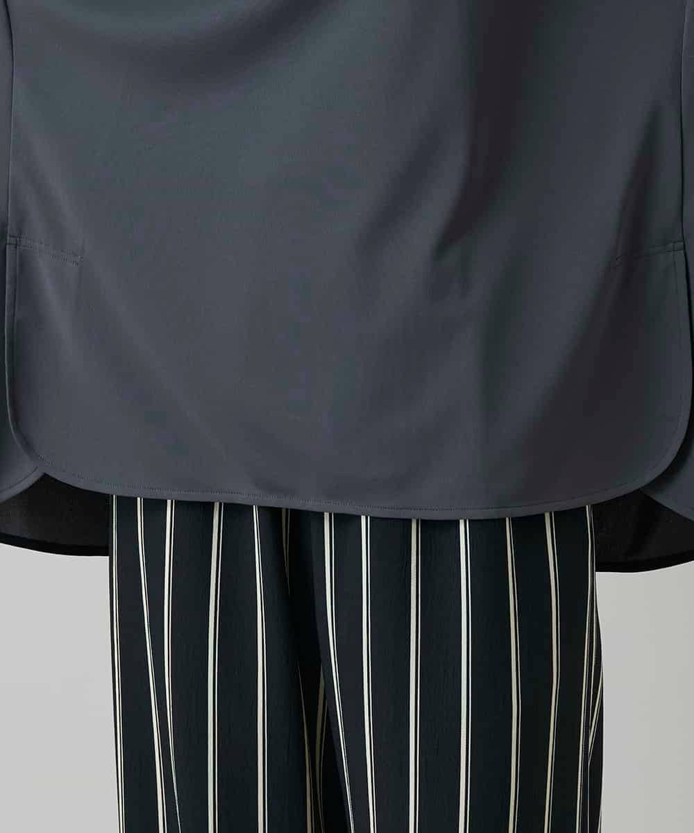 RHPGF12360 HIROKO KOSHINO(ヒロココシノ) 刺繍ポケットデザインカットソー/日本製/洗える グレー