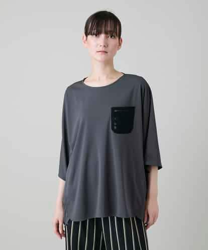 RHPGF12360 HIROKO KOSHINO 刺繍ポケットデザインカットソー/日本製/洗える