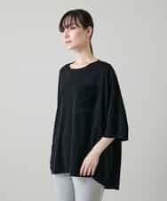 RHPGF12360 HIROKO KOSHINO(ヒロココシノ) 刺繍ポケットデザインカットソー/日本製/洗える ブラック