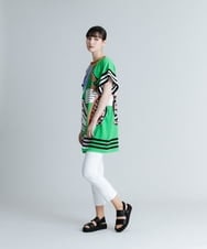 RHPGS13570 HIROKO KOSHINO(ヒロココシノ) 【洗える/日本製】フルーツアートプリントデザインチュニック グリーン