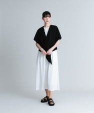 RHPGT29420 HIROKO KOSHINO(ヒロココシノ) 【洗える/日本製】ポイントタックノースリーブワンピース ブルー