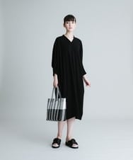 RHPGU40690 HIROKO KOSHINO(ヒロココシノ) 【日本製】ドライポンチドルマンフォルムワンピース ブラック
