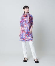 RHPHB05560 HIROKO KOSHINO(ヒロココシノ) アーティスティックプリントチュニック /日本製/洗える パープル