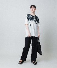 RHPHB08420 HIROKO KOSHINO(ヒロココシノ) フェイスプリントチュニック /日本製/洗える ホワイト