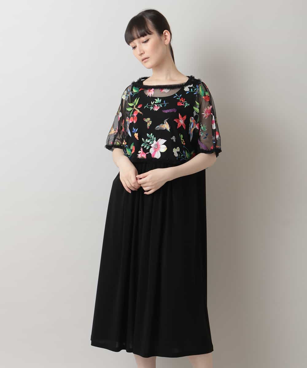 Hiroko Koshino ヒロココシノ 洗える 日本製 フラワーエンブロイダリーワンピースセット イトキンオンラインストア