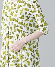 RHPHW30450 HIROKO KOSHINO(ヒロココシノ) コレクションデザインプリントチュニック /日本製/洗える ホワイト