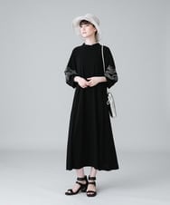 RHPHW33890 HIROKO KOSHINO(ヒロココシノ) ドライポンチシルエットワンピース /日本製/洗える オレンジ