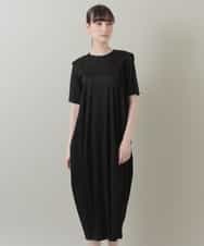 RHPIQ64540 HIROKO KOSHINO(ヒロココシノ) 【洗える】コットンスムースデザインドレス ブラック