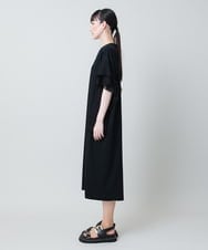 RHPJB25720 HIROKO KOSHINO(ヒロココシノ) 【UV/遮熱性】ウイングスリーブジャージーワンピース /日本製/洗える ブラック