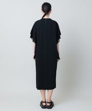 RHPJB25720 HIROKO KOSHINO(ヒロココシノ) 【UV/遮熱性】ウイングスリーブジャージーワンピース /日本製/洗える ブラック