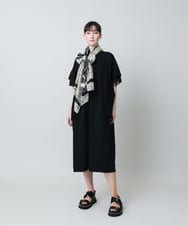 RHPJB25720 HIROKO KOSHINO(ヒロココシノ) 【UV/遮熱性】ウイングスリーブジャージーワンピース /日本製/洗える ブラック