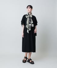 RHPJB25720 HIROKO KOSHINO(ヒロココシノ) 【UV/遮熱性】ウイングスリーブジャージーワンピース /日本製/洗える ブラック