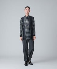 RHPJT10490 HIROKO KOSHINO(ヒロココシノ) 【洗える/日本製】メランジチェックプリントチュニック ダークグレー