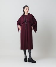 RHPLD10590 HIROKO KOSHINO(ヒロココシノ) レイヤードジャージーワンピース /日本製/洗える パープル