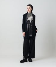 RHPLF30450 HIROKO KOSHINO(ヒロココシノ) ジオメトリックアートチュールチュニック /日本製/洗える グレー