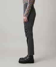 RHQAF65380 HIROKO KOSHINO(ヒロココシノ) ギャザーアクセント切り替えデザインパンツ/日本製/洗える ダークグレー