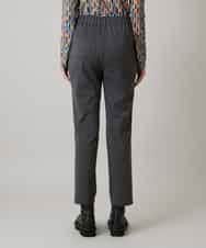 RHQAF65380 HIROKO KOSHINO(ヒロココシノ) ギャザーアクセント切り替えデザインパンツ/日本製/洗える ダークグレー