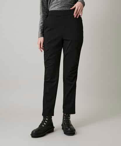 RHQAF65380 HIROKO KOSHINO ギャザーアクセント切り替えデザインパンツ/日本製/洗える