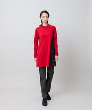 RHQAH16330 HIROKO KOSHINO(ヒロココシノ) フェイクレザーコンビレギンスパンツ /日本製/洗える ブラック