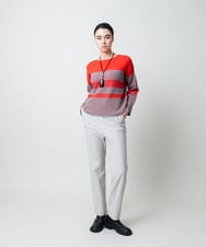 RHQCD31390 HIROKO KOSHINO(ヒロココシノ) ピンタックテーパードパンツ/日本製 ライトグレー