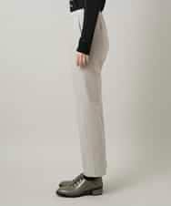 RHQCD31390 HIROKO KOSHINO(ヒロココシノ) ピンタックテーパードパンツ/日本製 ライトグレー