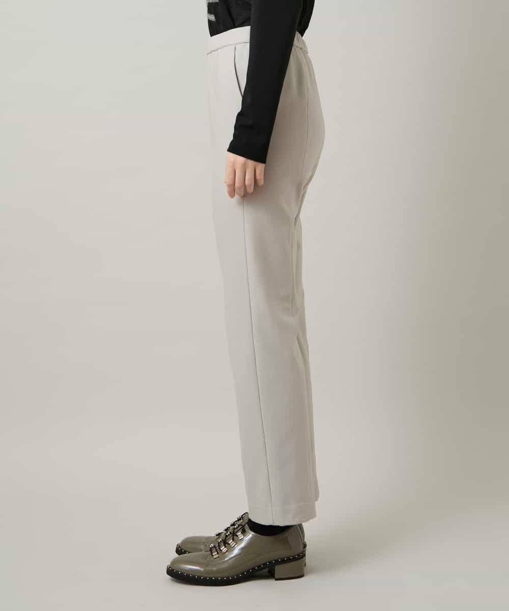 RHQCD31390 HIROKO KOSHINO(ヒロココシノ) ピンタックテーパードパンツ/日本製 ライトグレー