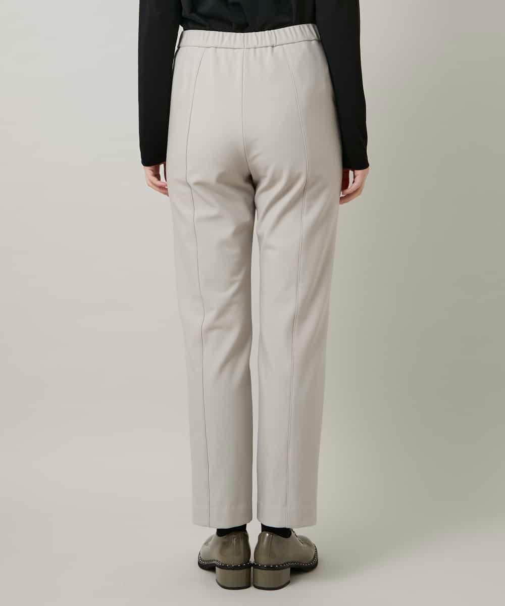 RHQCD31390 HIROKO KOSHINO(ヒロココシノ) ピンタックテーパードパンツ/日本製 ライトグレー