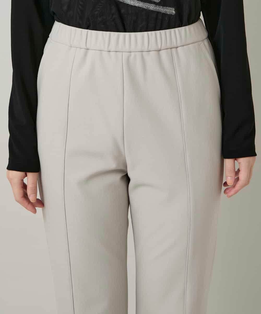 RHQCD31390 HIROKO KOSHINO(ヒロココシノ) ピンタックテーパードパンツ/日本製 ライトグレー