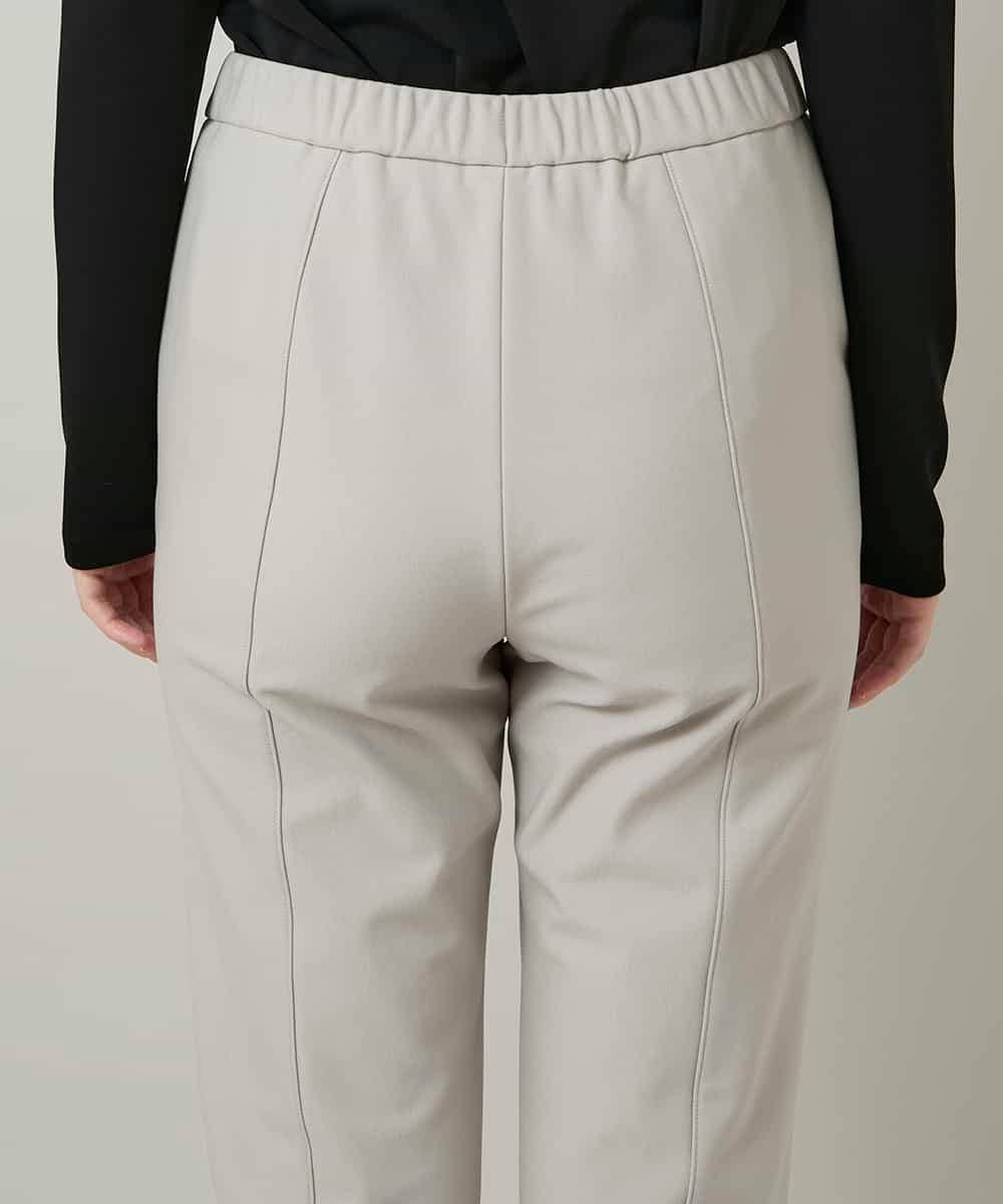 RHQCD31390 HIROKO KOSHINO(ヒロココシノ) ピンタックテーパードパンツ/日本製 ライトグレー