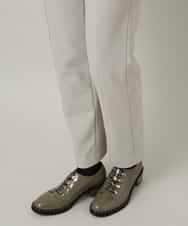 RHQCD31390 HIROKO KOSHINO(ヒロココシノ) ピンタックテーパードパンツ/日本製 ライトグレー