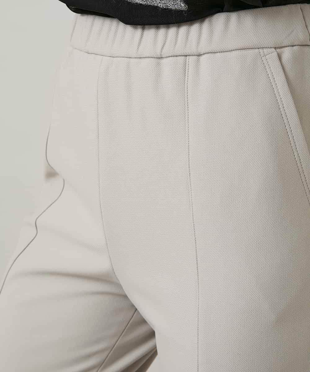 RHQCD31390 HIROKO KOSHINO(ヒロココシノ) ピンタックテーパードパンツ/日本製 ライトグレー