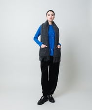 RHQCD33390 HIROKO KOSHINO(ヒロココシノ) ベロアジャージーコクーンパンツ/日本製/洗える ブラック