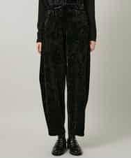 RHQCD33390 HIROKO KOSHINO(ヒロココシノ) ベロアジャージーコクーンパンツ/日本製/洗える ブラック