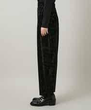 RHQCD33390 HIROKO KOSHINO(ヒロココシノ) ベロアジャージーコクーンパンツ/日本製/洗える ブラック