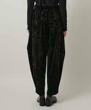 RHQCD33390 HIROKO KOSHINO(ヒロココシノ) ベロアジャージーコクーンパンツ/日本製/洗える ブラック