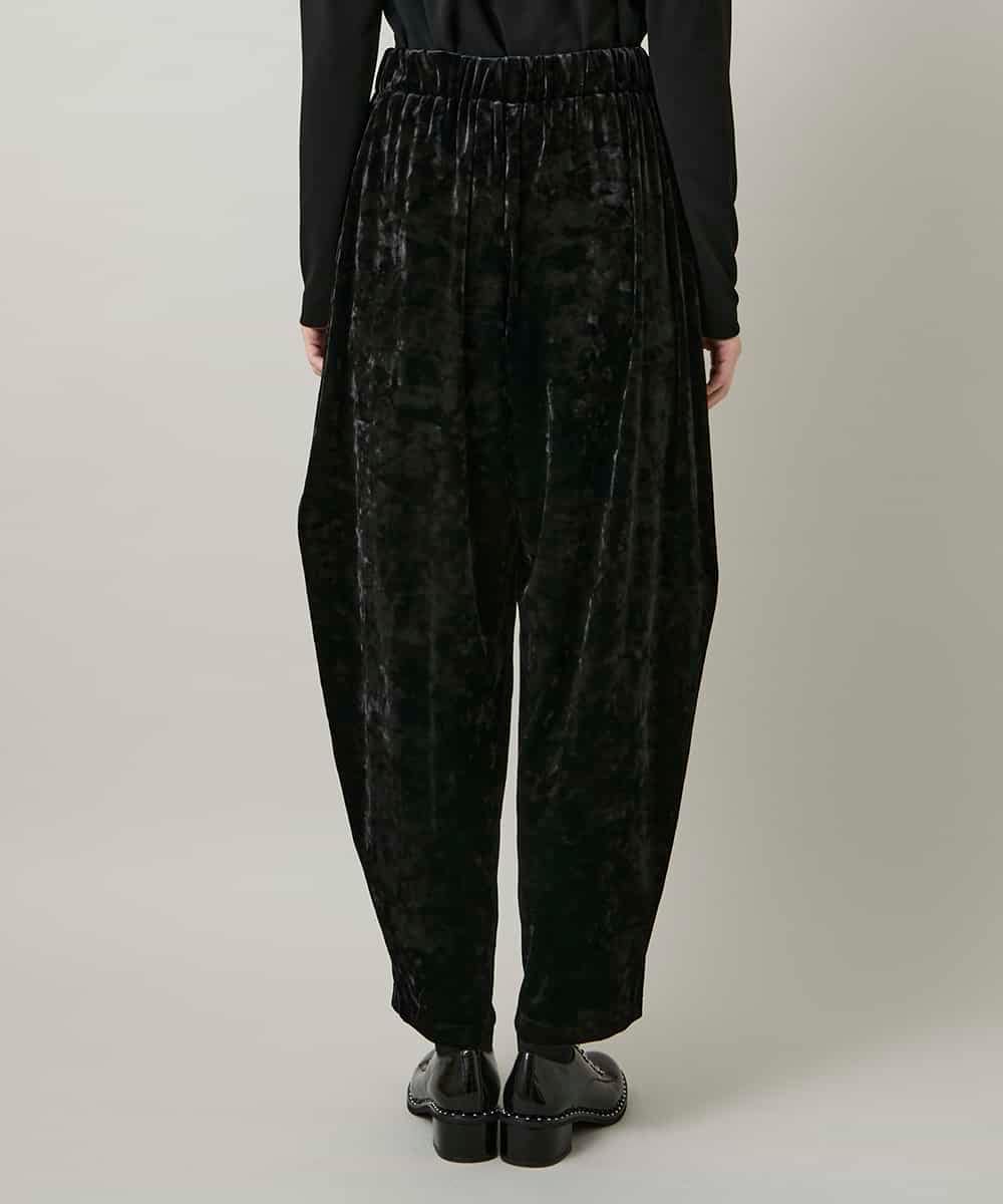 RHQCD33390 HIROKO KOSHINO(ヒロココシノ) ベロアジャージーコクーンパンツ/日本製/洗える ブラック