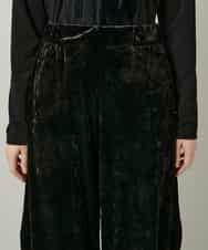 RHQCD33390 HIROKO KOSHINO(ヒロココシノ) ベロアジャージーコクーンパンツ/日本製/洗える ブラック