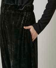 RHQCD33390 HIROKO KOSHINO(ヒロココシノ) ベロアジャージーコクーンパンツ/日本製/洗える ブラック