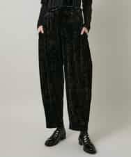 RHQCD33390 HIROKO KOSHINO(ヒロココシノ) ベロアジャージーコクーンパンツ/日本製/洗える ブラック