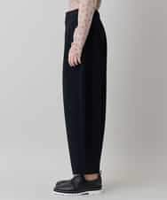 RHQED55490 HIROKO KOSHINO(ヒロココシノ) ジョーゼットジャージータックワイドパンツ /日本製/洗える ブラック