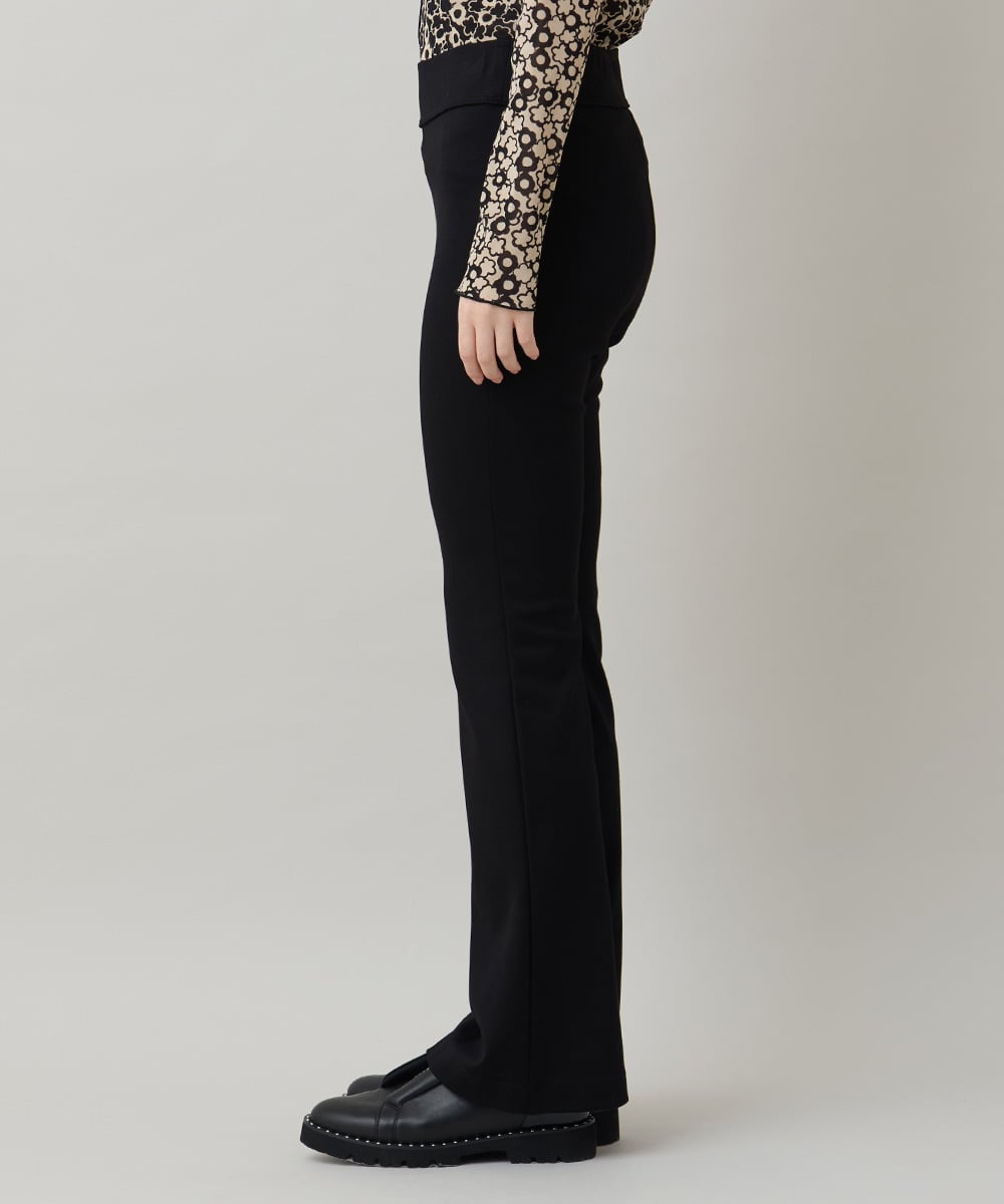 RHQED60280 HIROKO KOSHINO(ヒロココシノ) ストレッチポンチイージーパンツ/日本製/洗える ブラック