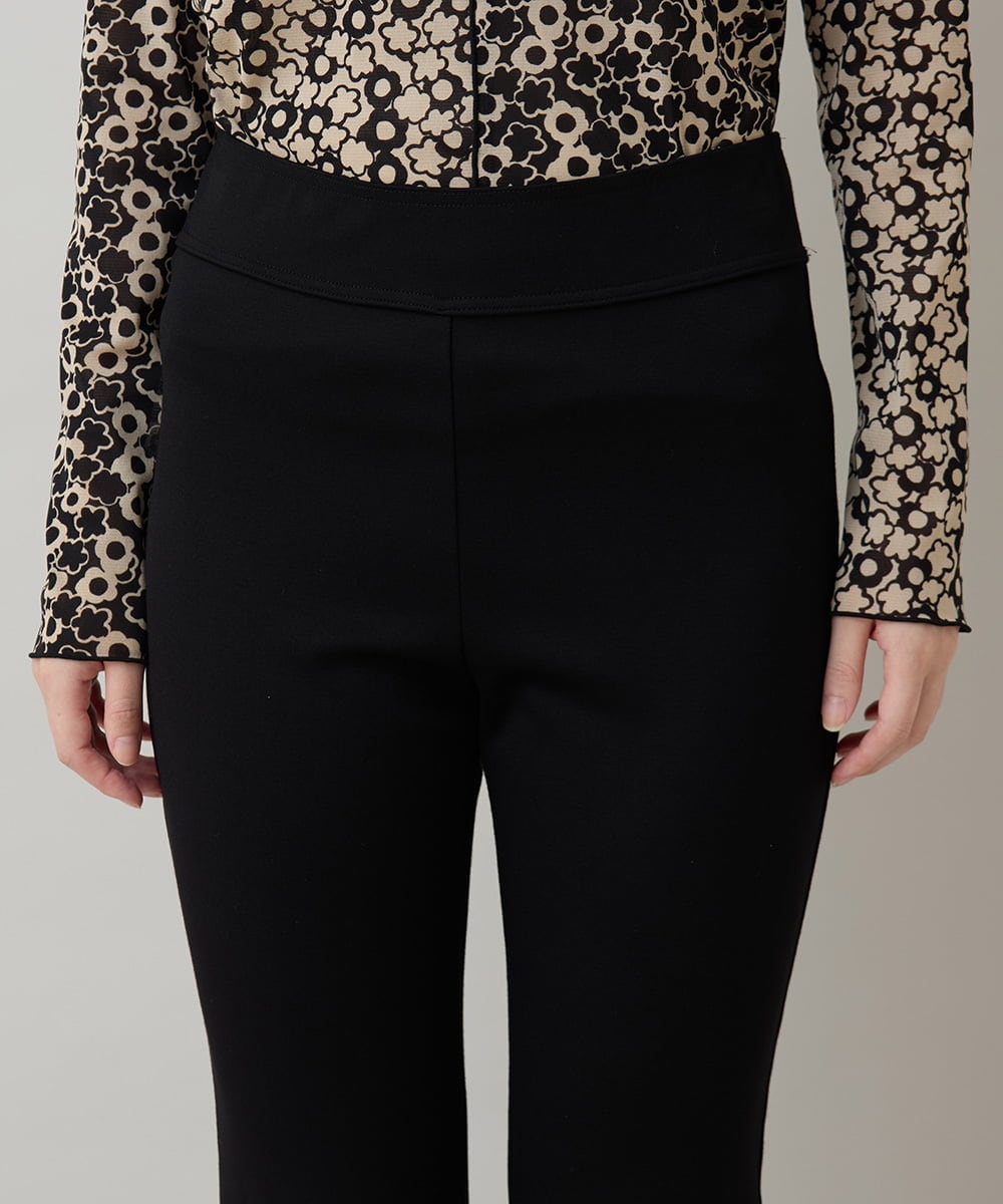 RHQED60280 HIROKO KOSHINO(ヒロココシノ) ストレッチポンチイージーパンツ/日本製/洗える ブラック