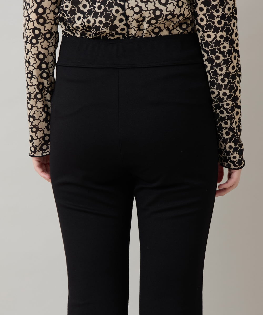 RHQED60280 HIROKO KOSHINO(ヒロココシノ) ストレッチポンチイージーパンツ/日本製/洗える ブラック