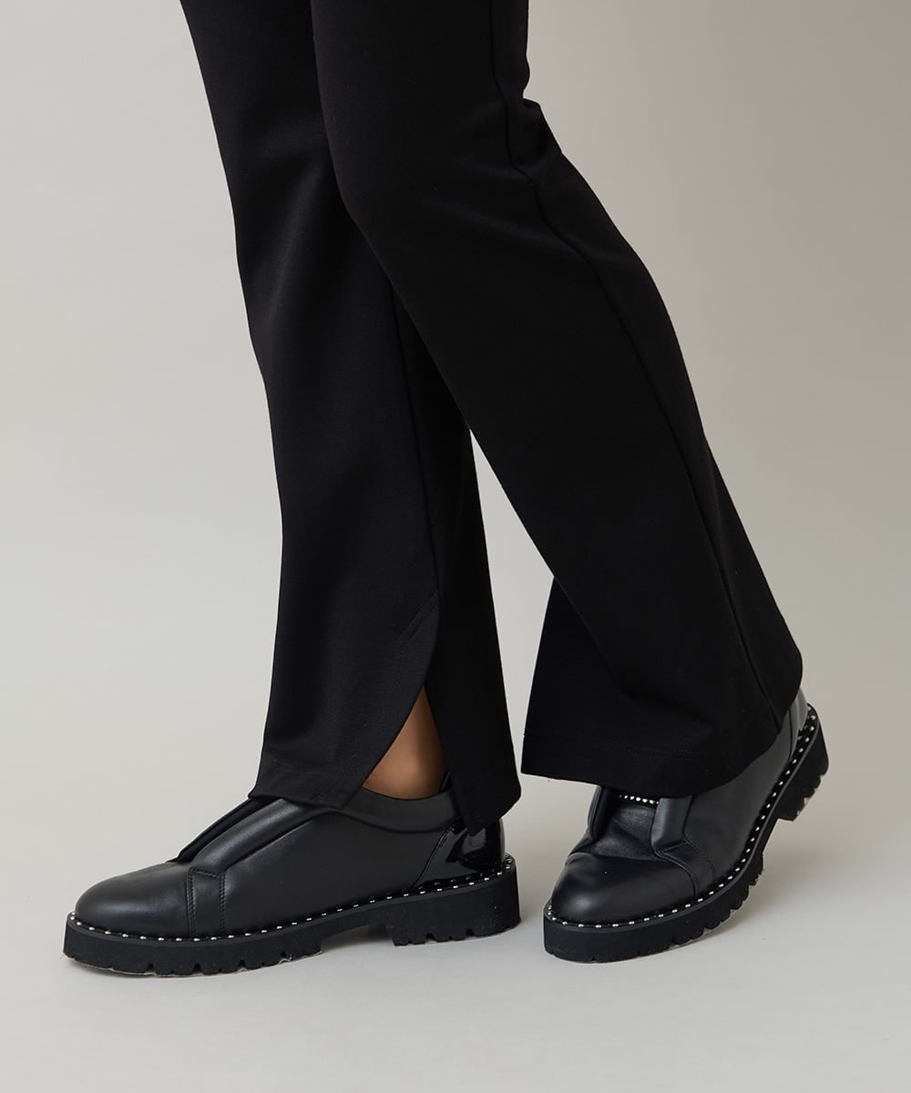 RHQED60280 HIROKO KOSHINO(ヒロココシノ) ストレッチポンチイージーパンツ/日本製/洗える ブラック