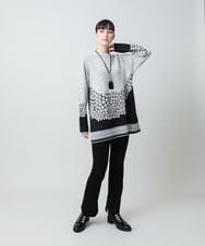 RHQED60280 HIROKO KOSHINO(ヒロココシノ) ストレッチポンチイージーパンツ/日本製/洗える ブラック