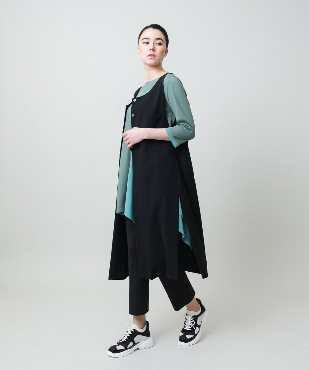 RHQEF90220 HIROKO KOSHINO(ヒロココシノ) ソフトストレッチレギンスパンツ/日本製/洗える ブラック