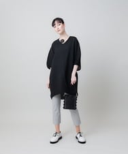 RHQFC90220 HIROKO KOSHINO(ヒロココシノ) ハイストレッチレギンスパンツ/日本製/洗える ライトグレー